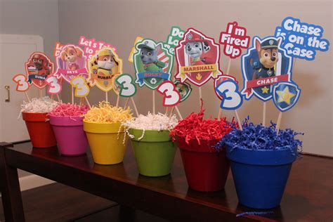 paw patrol centerpiece ideas